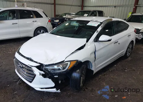 2017 Hyundai Elantra Limited z USA, uszkodzony, nr VIN 5NPD84LF1HH129350